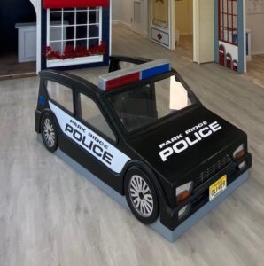 Police Car Black - Front View