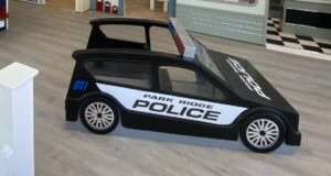 Police Car Black - Side View