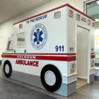 Ambulance playhouse indoors